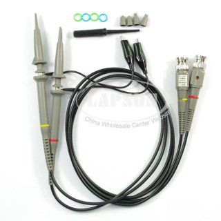 2pc 100MHz X1 X10 Scope Probes BNC Clip Cable F Tektronix HP Oscilloscope P6100