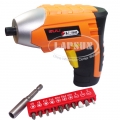 Black & Decker Rechargeable Cordless Screwdriver LED Light + 10 Drill Bits 1021