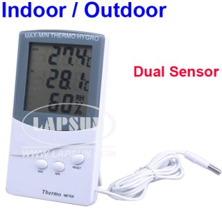 Indoor Outdoor Digital Thermometer Hygrometer