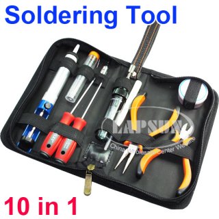 Shaped Gas Soldering Iron Long Nose Pliers Wire Cutter Screw Driver Set