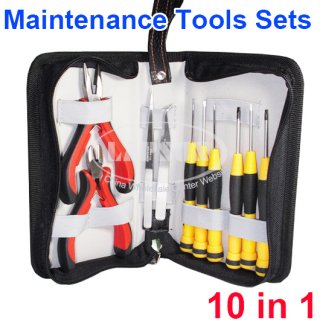 10in1 Set Long Nose Pliers Wire Cutter Tweezers Cross Slotted Torx Screw Driver