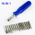 16in1 Cross Flat Y Torx Hand Screwdriver Tools Repair Kit Set 15 Insert Tips