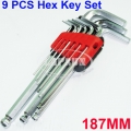 9PCS Hex Key Set Allen Wrench Metric Extractor Extra Long Ball Screwdriver