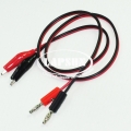 1 Set Digital Multimeter Alligator Clip to Banana male Plug Test Lead Cable Pair