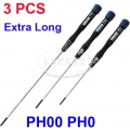 3pcs CR-V PH00 PH0 PH1 Cross Tip Extra Long Screwdriver Tool Repair Tools Set