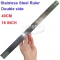 16" 40cm Stainless Steel Metal Measuring Ruler Rule Double Sided Inch Metric
