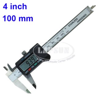 Digital LCD Vernier Calipers Micrometer 4 inch 100mm Electronic Measuring Gauge