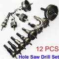 12PCS Hole Saw Tooth Kit HSS Steel Drill Bit Set Cutter Tool F/ Metal Wood Alloy