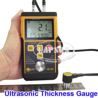 Digita Ultrasonic Wall Thickness Gauge Tester Meter For Metal Steel Iron 225mm