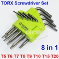 TORX CRV Screwdriver Set T5 T6 T7 T8 T9 T10 T15 T20 Star Wrench Tool 8in1 9610