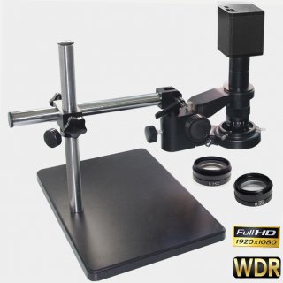 Sony IMX385 V2 1080P 60FPS HDMI Industrial Microscope Camera Set with 0.5X 0.75X Barlow Lens WDR(Wide Dynamic Range)