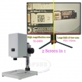 Lapsun 2024 2 Screens in 1 Switching Spliting HDMI Industry Microscope Set Dual 4K IMX678 Camera + Dual Optical Lens
