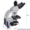 Small Body 40X- 1000X Professional Trinocular Biological Lab HD Microscope with C-mount Electronic Eyepiece Interface DG-21