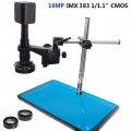 2025 4K Sony IMX383 1/1.1" 16MP 360X 60FPS HDMI GE USB WIFI Industry Camera Microscope Set