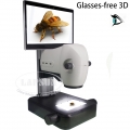 Stereo Microscope with Naked-Eye 3D Observation 15.6-inch dual 4K resolution (3840x2160 per eye) Ultra-high-definition glasses-free 3D display