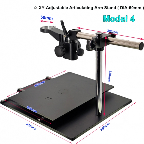 X Y Z Stage XY XYZ Moving Base Stand 325mm Heavy Boom Large Table 50mm Holder Ring Industry Camera Microscope Stand