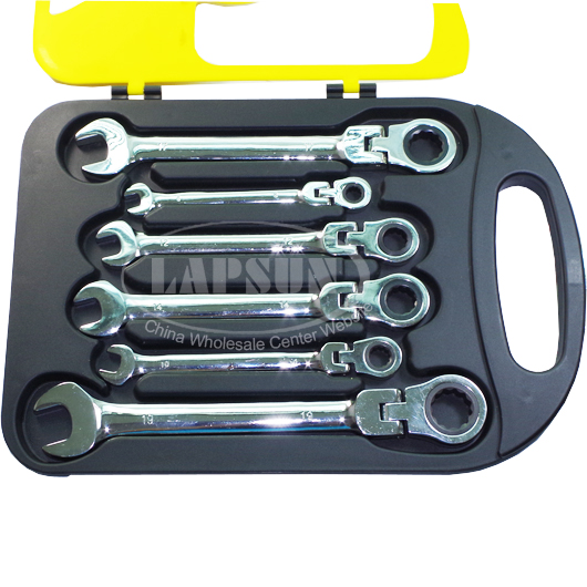 7 Flexible Reversible Combination Metric Ratchet Wrench Socket Spanner Set 180