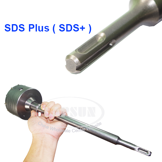 30mm 40mm 50mm Impact Wall Stone Hammer Drill Bit Hole Saw Set SDS+ Core Shaft Tool