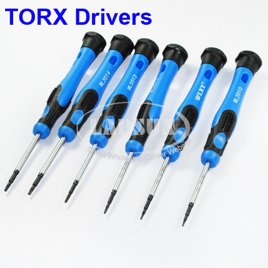 6PCS TORX Screw Driver Repair Tool Tip ScrewDriver Set 150mm T3 T4 T5 T6 T7 T8
