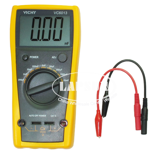 LCD Capacitor Capacitance Meter Tester Digital Multimeter 200pF to 20mF VC6013