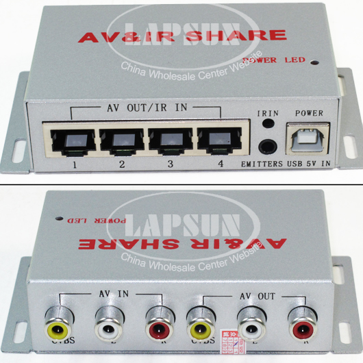 Wired AV Transmitter Sender Receiver IR Infrared Repeater Emitter TV Extender