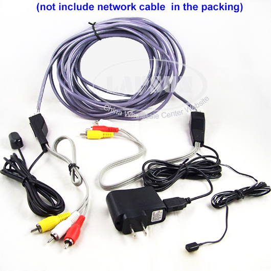 TV Extender AV Transmitter Sender 1 Receiver IR Infrared Repeater Cat5/6e NU101