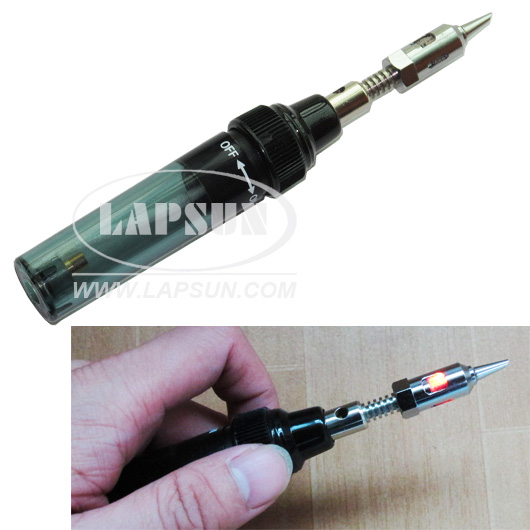 Wireless Butane Gas Soldering Iron Pen Shape Flame Torch Tools Tip Kit MT100
