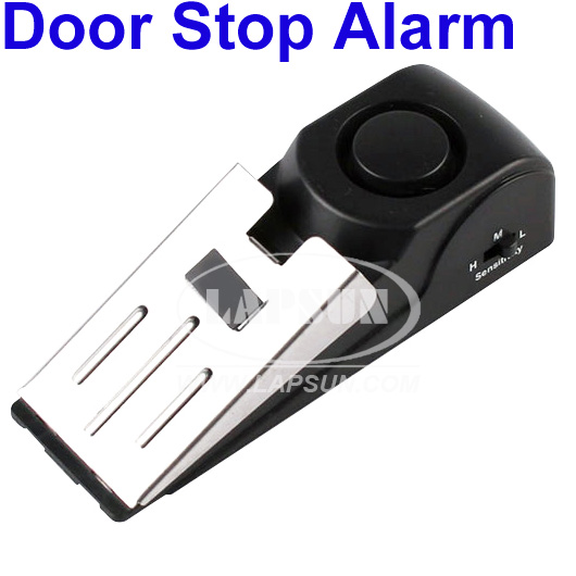 Safety Wedge Security Door Stop Easy Alarm Device 125DB