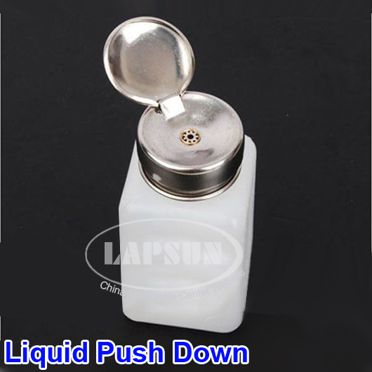 Soldering alcohol dispenser, 200ml Clear Liquid Push Down Alcohol