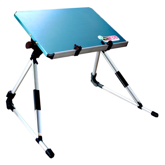Portable Aluminum Notebook Laptop PC Desk Stand Table Lapdesk Bed TV Tray Blue